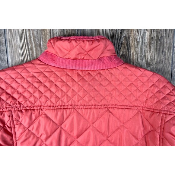 Appleseed's Orange Coral Quilted Barn Jacket Plus 1X Country Chic Cottagecore - Picture 8 of 16